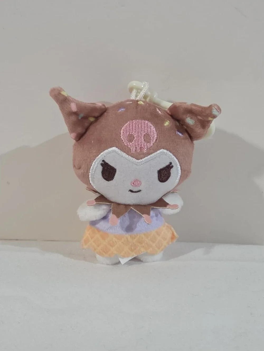 ice cream cone outfit Kuromi plushie keychain